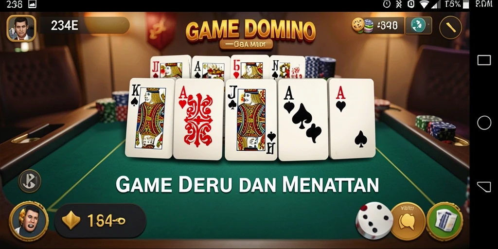 Screenshot dari gameplay domino yang seru di 234E.