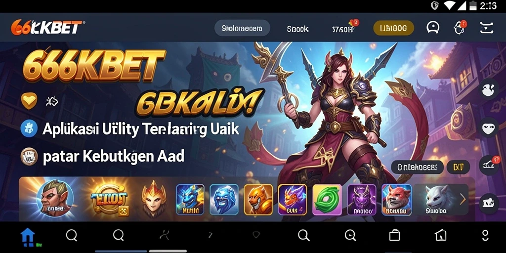 Tampilan antarmuka aplikasi 66KBET yang fungsional dan menarik.