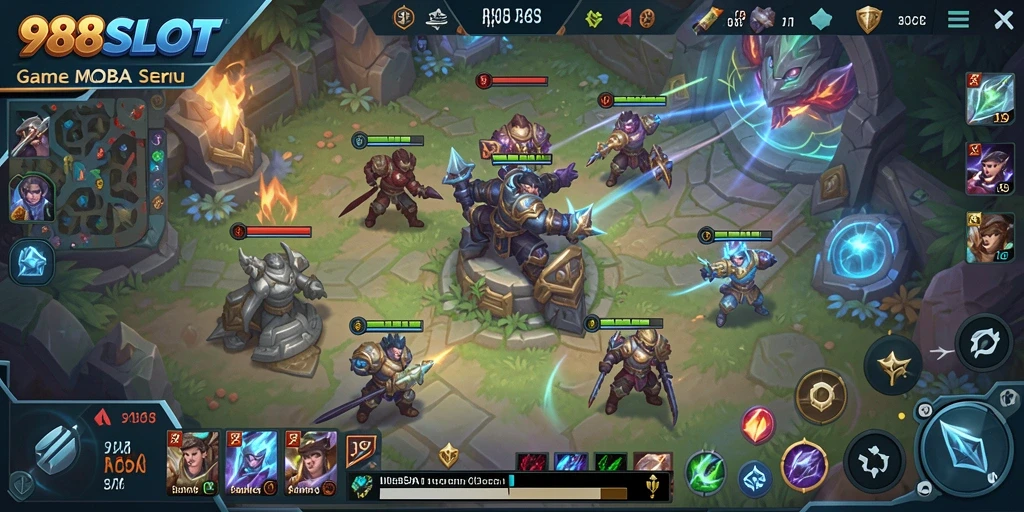 Gameplay seru dari 988SLOT dengan karakter hero menarik.