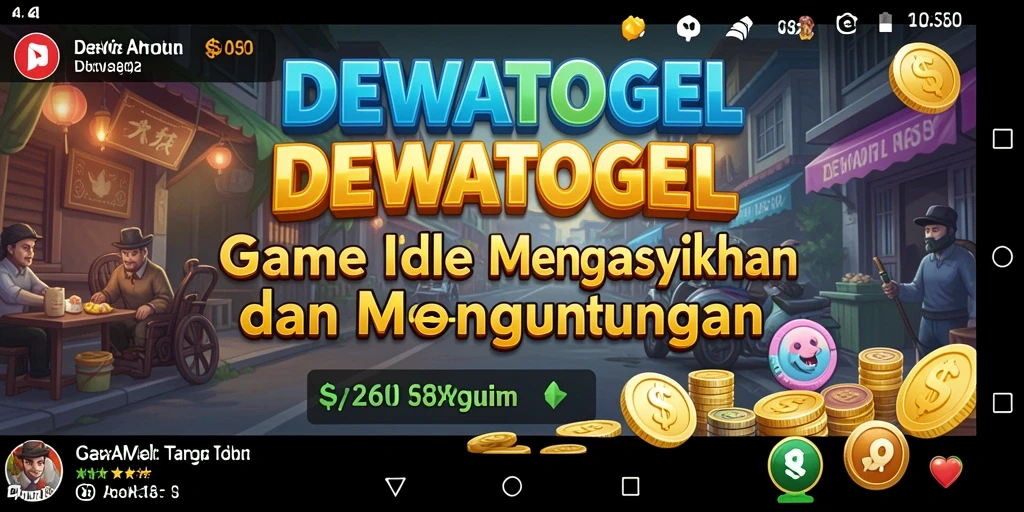 Screenshot gameplay <strong>DEWATOGEL</strong> menunjukkan pengalaman Idle yang mengasyikkan.