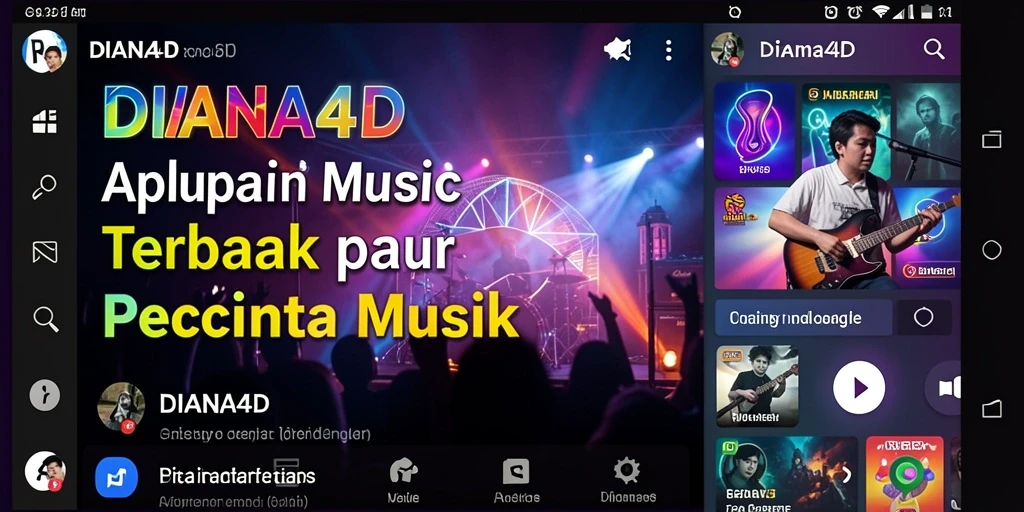 Screenshot gameplay DIANA4D menampilkan pengguna bernyanyi dengan antusias.