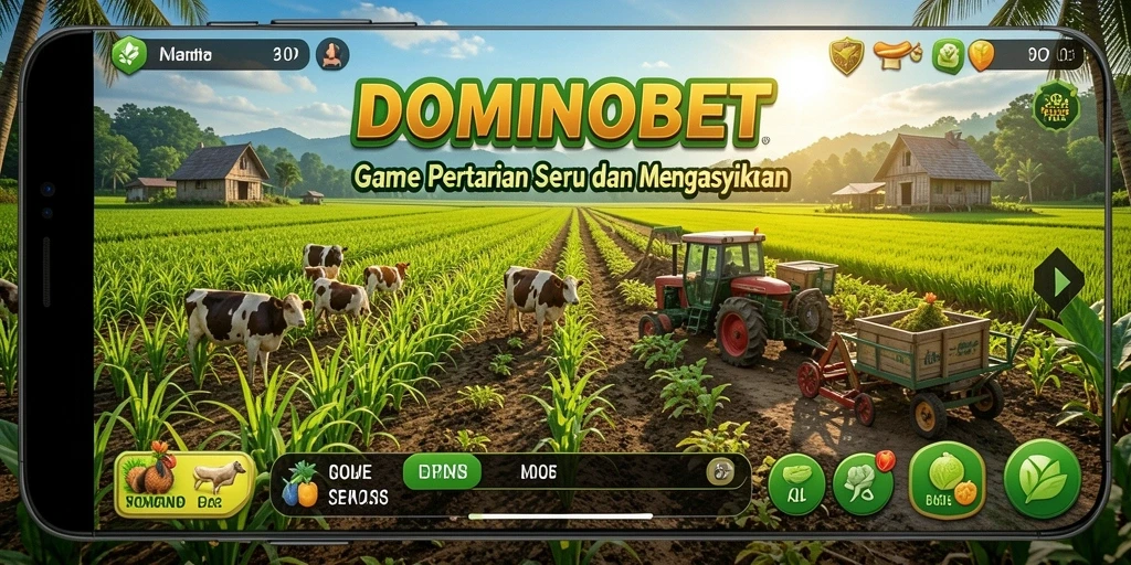 Tampilan menarik gameplay pertanian di DOMINOBET.