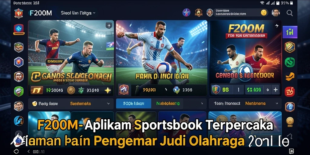Tampilan screenshot F200M menampilkan pengalaman taruhan yang mendebarkan.