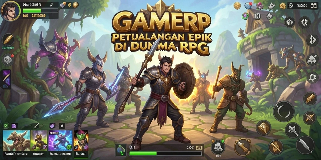 Tampilan gameplay RPG yang memukau dengan aksi seru.