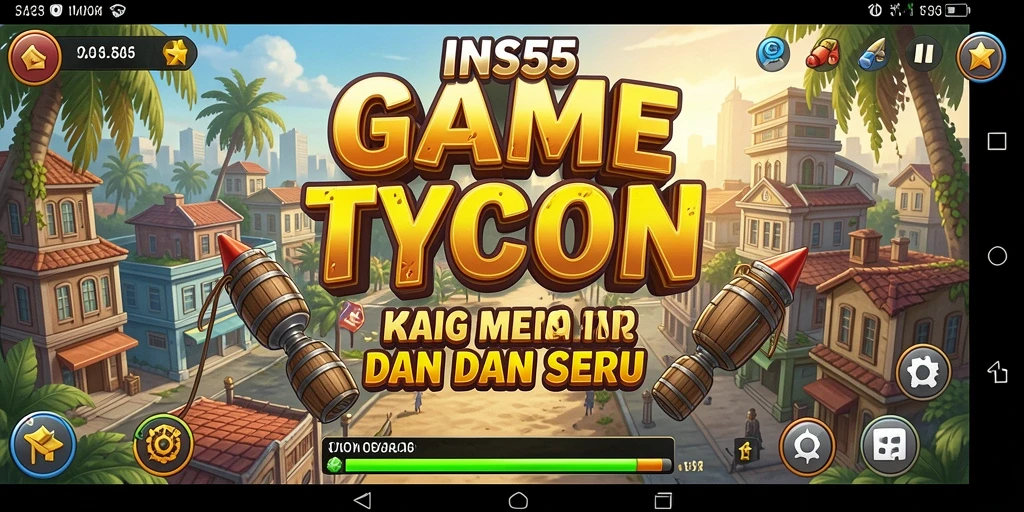 Screenshot menampilkan gameplay mendebarkan dari INS55 dengan elemen Tycoon.