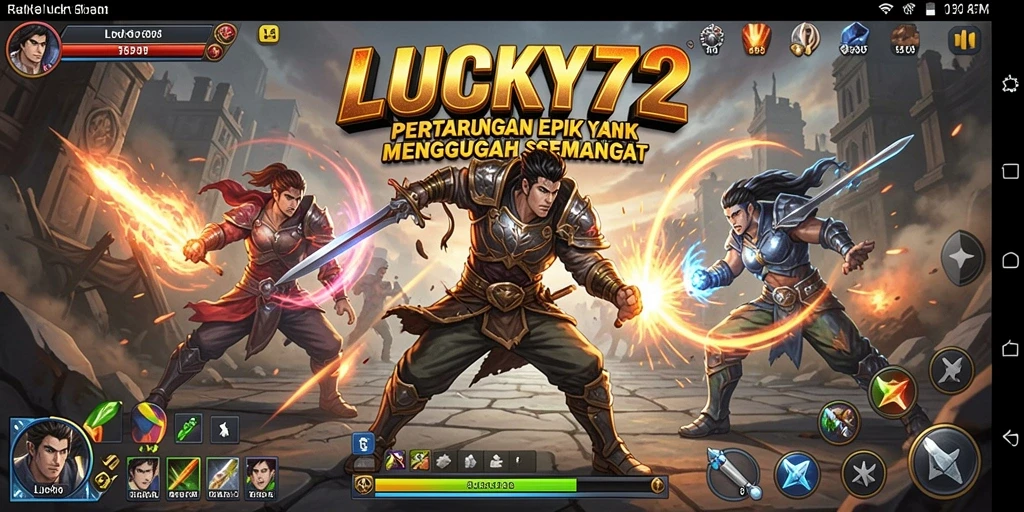 Tangkapan layar dari gameplay LUCKY72 yang menarik dan dinamis.