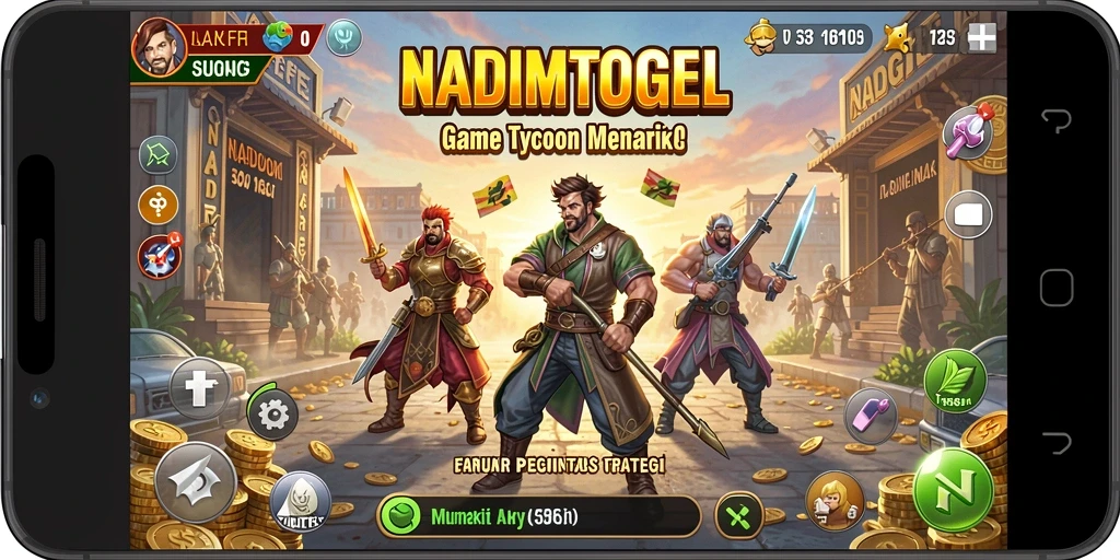 Screenshot gameplay NADIMTOGEL dengan elemen Tycoon yang menarik.