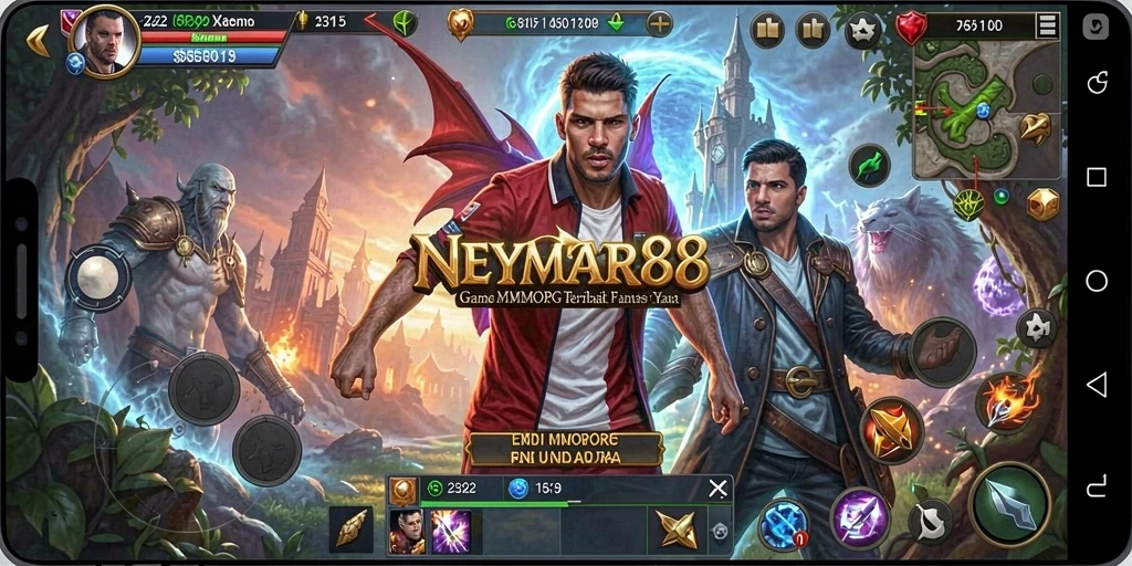 Tangkapan layar gameplay NEYMAR88 yang menampilkan aksi pertarungan mendebarkan.