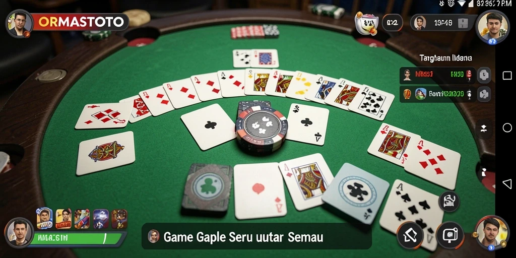 Tampilan gameplay seru dalam aplikasi ORMASTOTO.