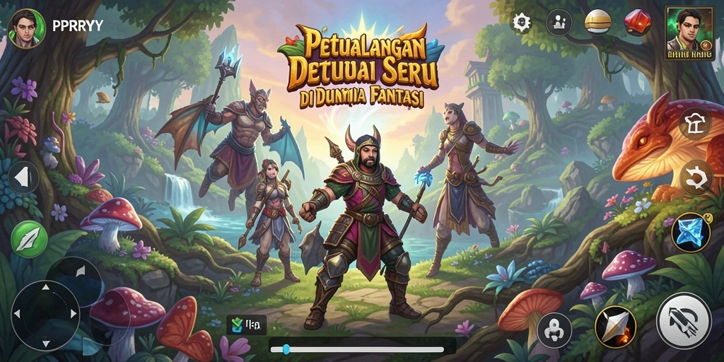 Screenshot utama PPRRYY menampilkan aksi petualangan yang mendebarkan.