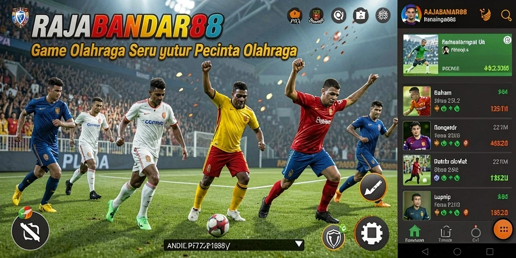 Screenshot gameplay RAJABANDAR88 menampilkan aksi seru dalam olahraga.
