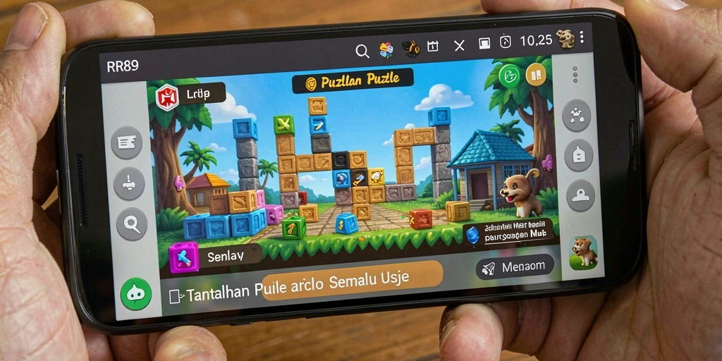 Tangkapan layar gameplay <strong>RR89</strong> menunjukkan tantangan puzzle yang menarik.