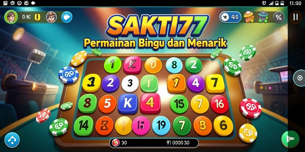 Screenshot utama SAKTI77 menampilkan suasana seru permainan Bingo.